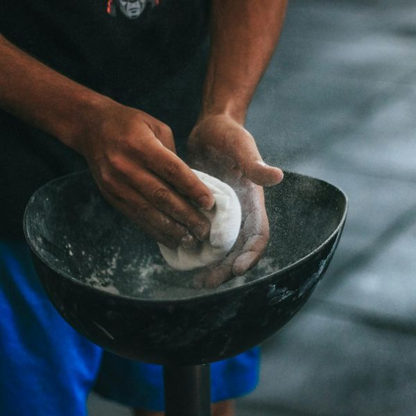 Chalk dust floating in the air of a gym